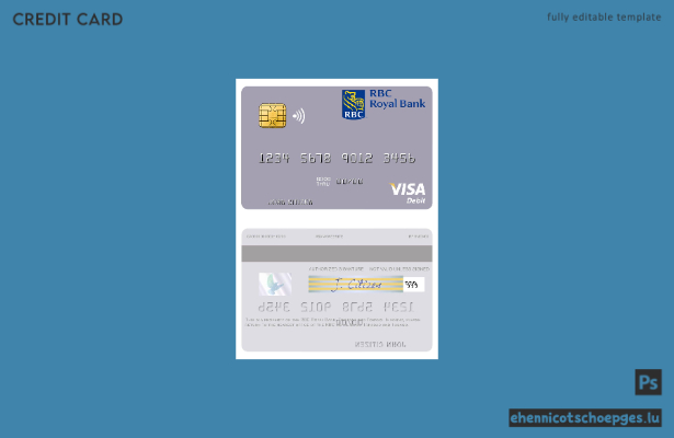 Beispielvorschau der RBC Royal Bank Visa Debitkarte für Trinidad und Tobago
